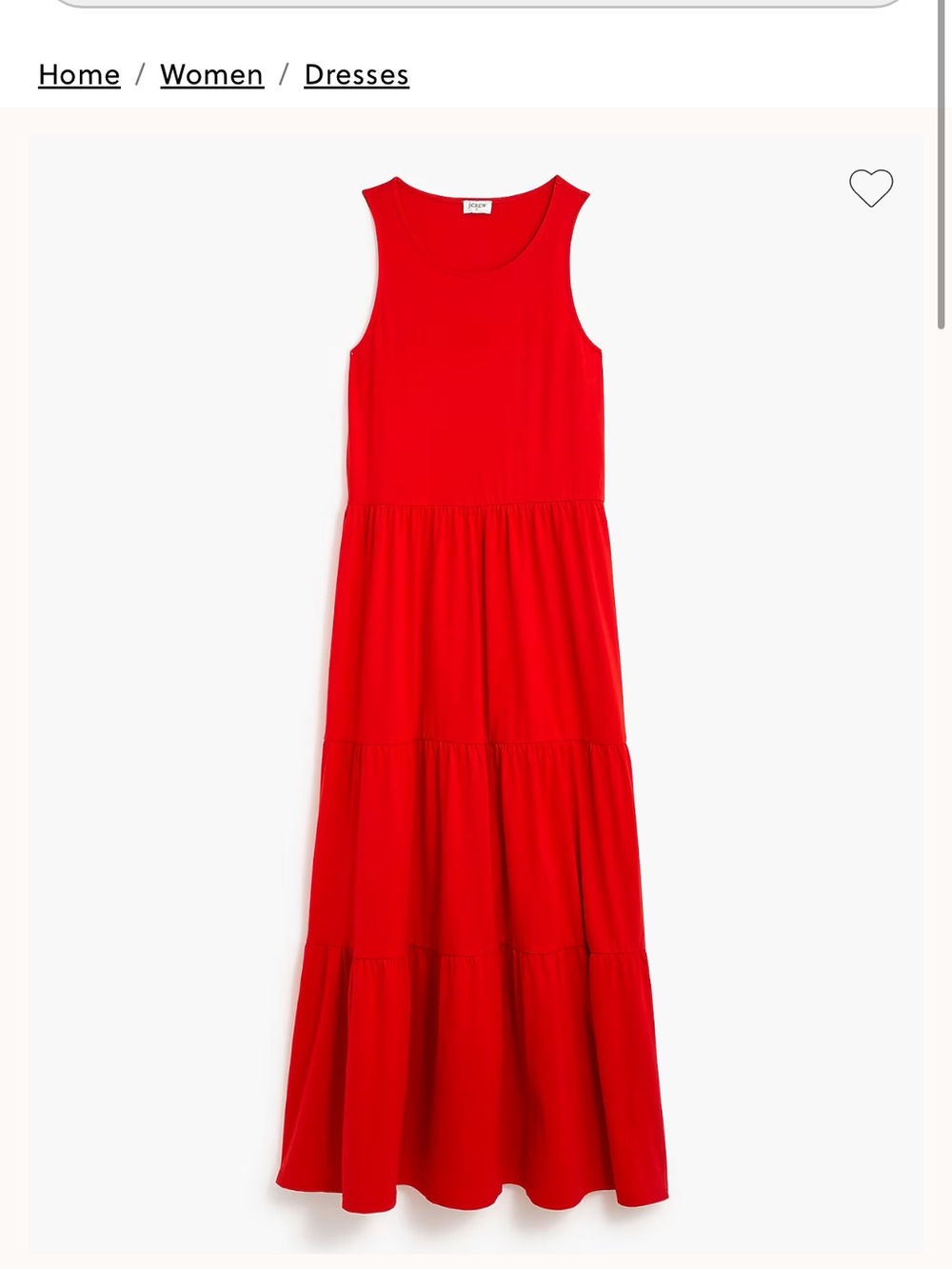 J. Crew Tiered knit maxi dress Bright Cerise Red sz XS cotton nwt new - Picture 11 of 11